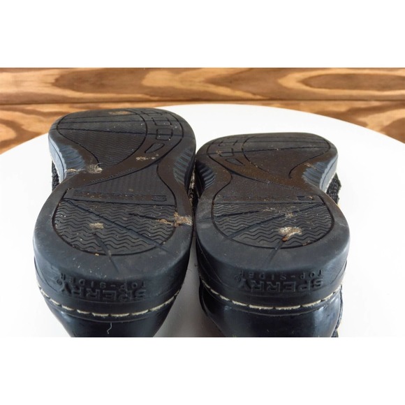 Sperry Top-Sider Size 6.5‎ M Black Boat Shoe Shoes Leather Women 9104548 - Picture 7 of 8